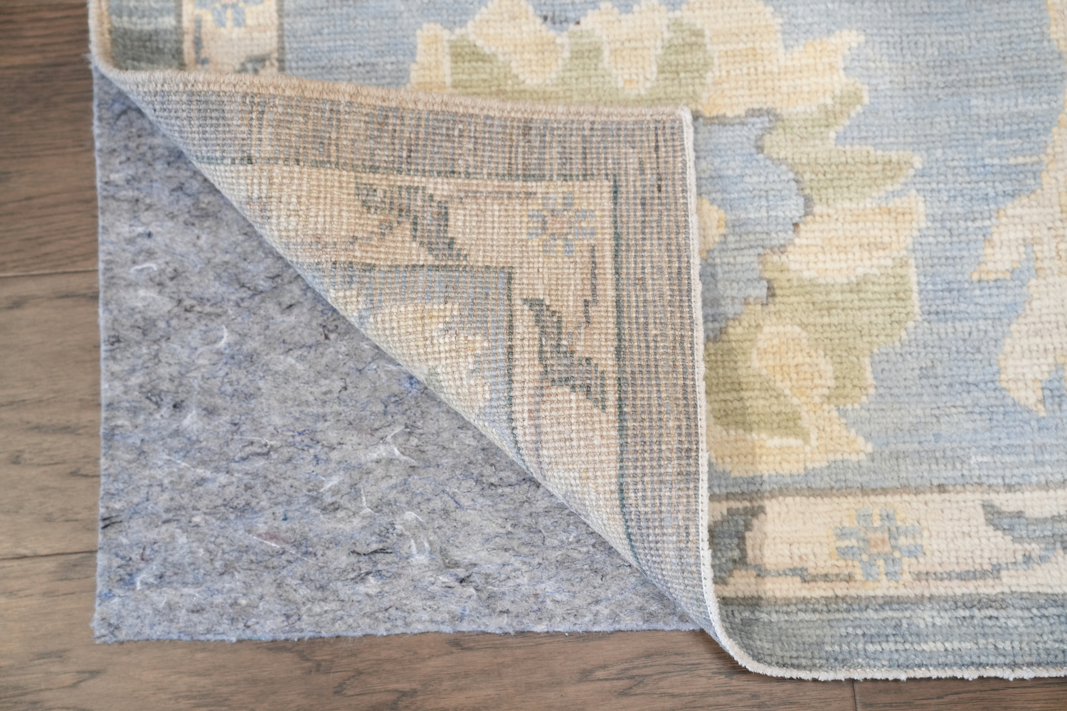 Luxurious hand-knotted Grey and Blue Oushak Turkish Rug 9x12 ft