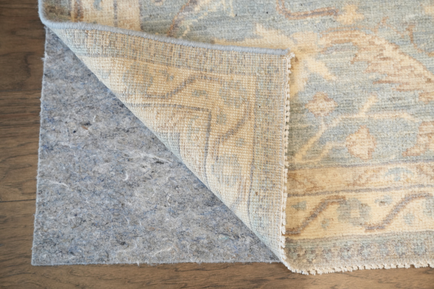 Elegant Silver and Beige Oushak Turkish Vegetable Dye Rug 9x12 ft