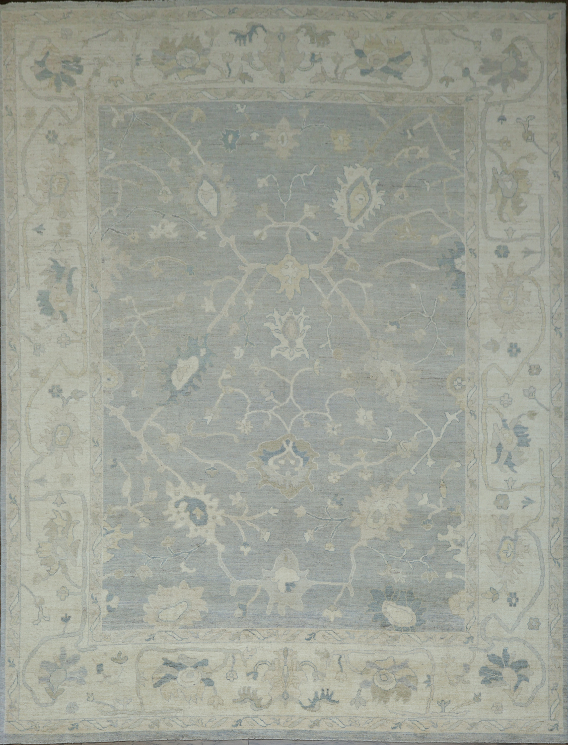 Vegetable Dye Oushak Turkish Area Rug 9x12