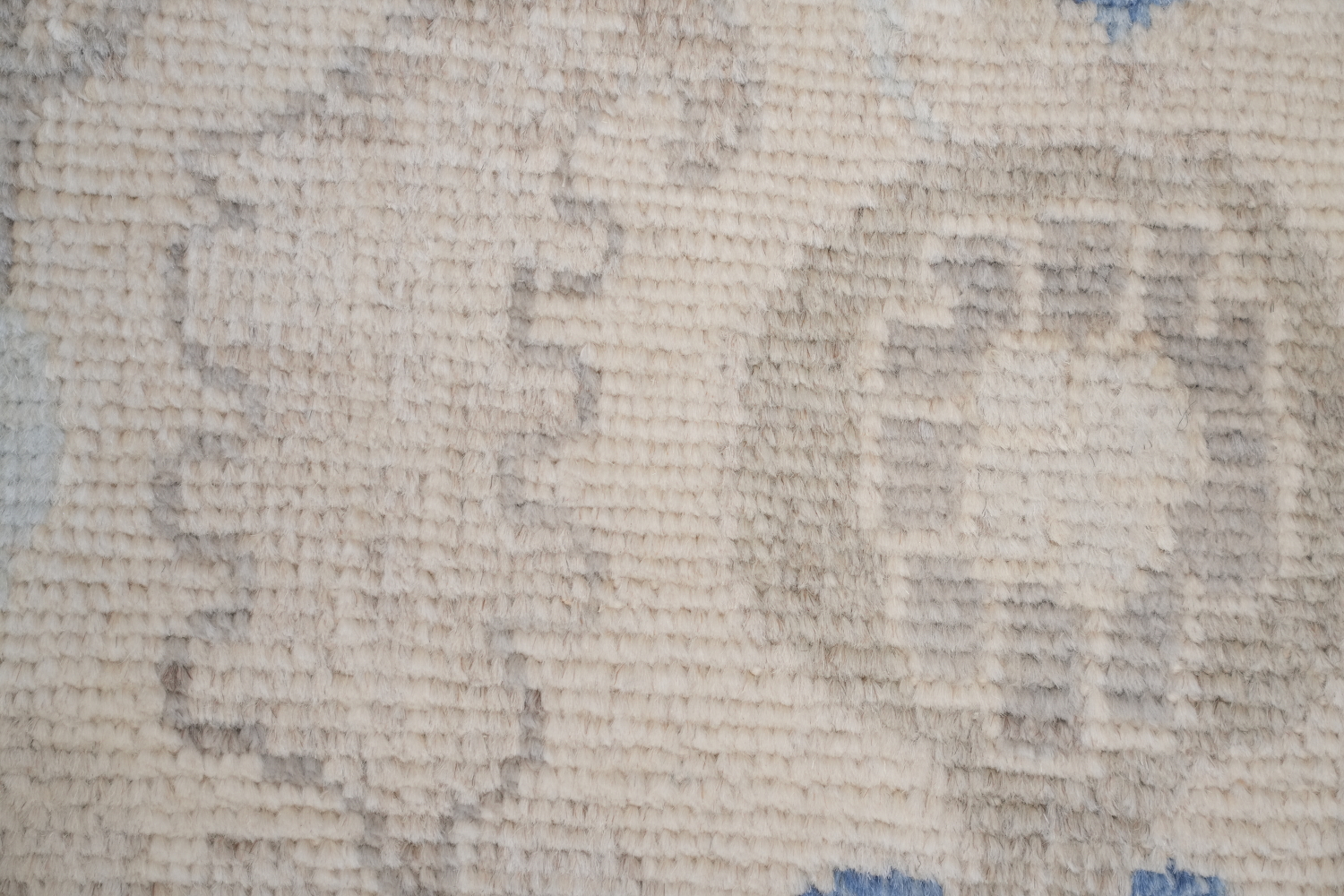 Elegant Blue and Grey Oushak Turkish Rug 9x12 ft