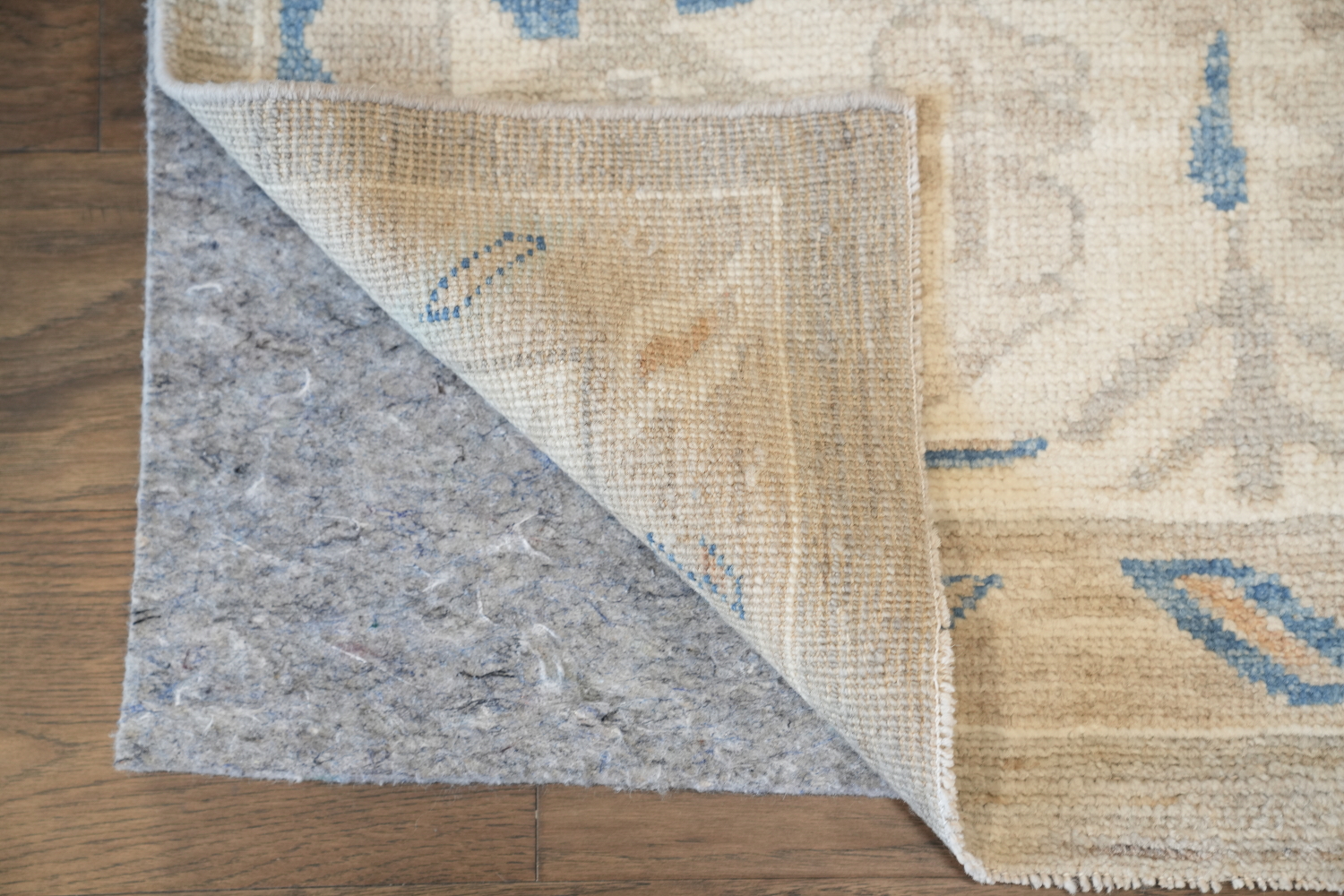 Elegant Blue and Grey Oushak Turkish Rug 9x12 ft
