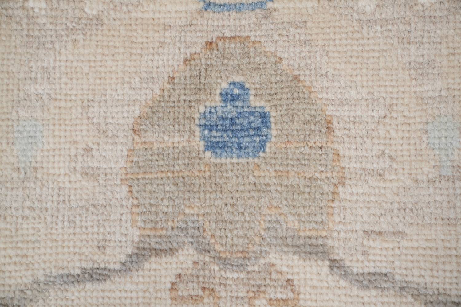 Elegant Blue and Grey Oushak Turkish Rug 9x12 ft