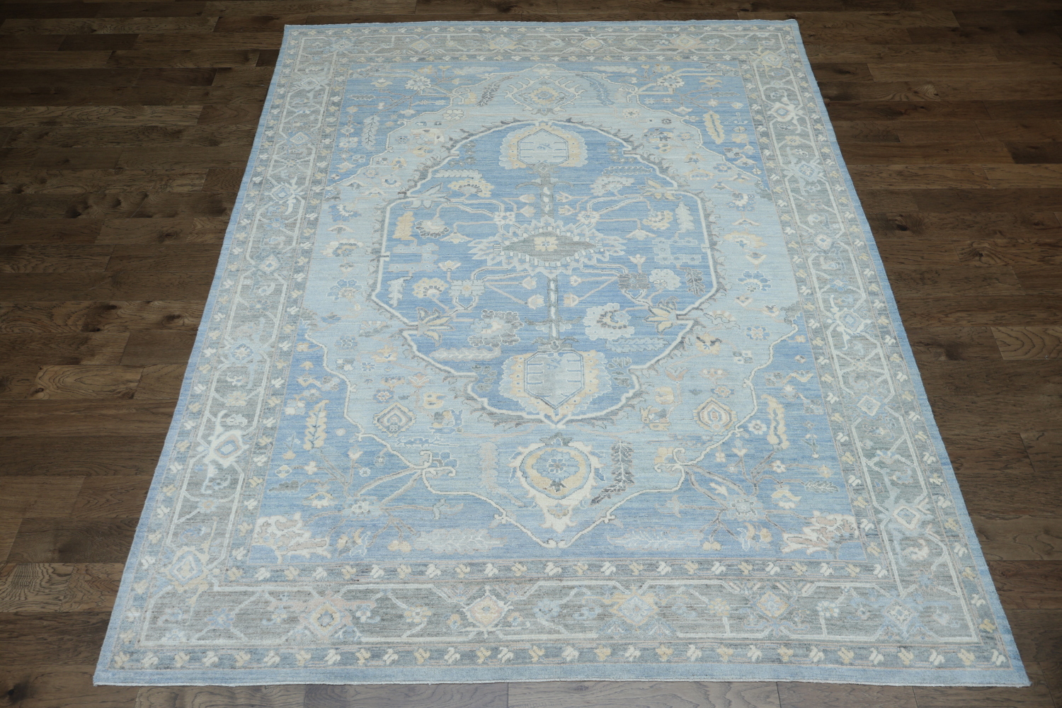 Vegetable Dye Oushak Turkish Area Rug 9x12