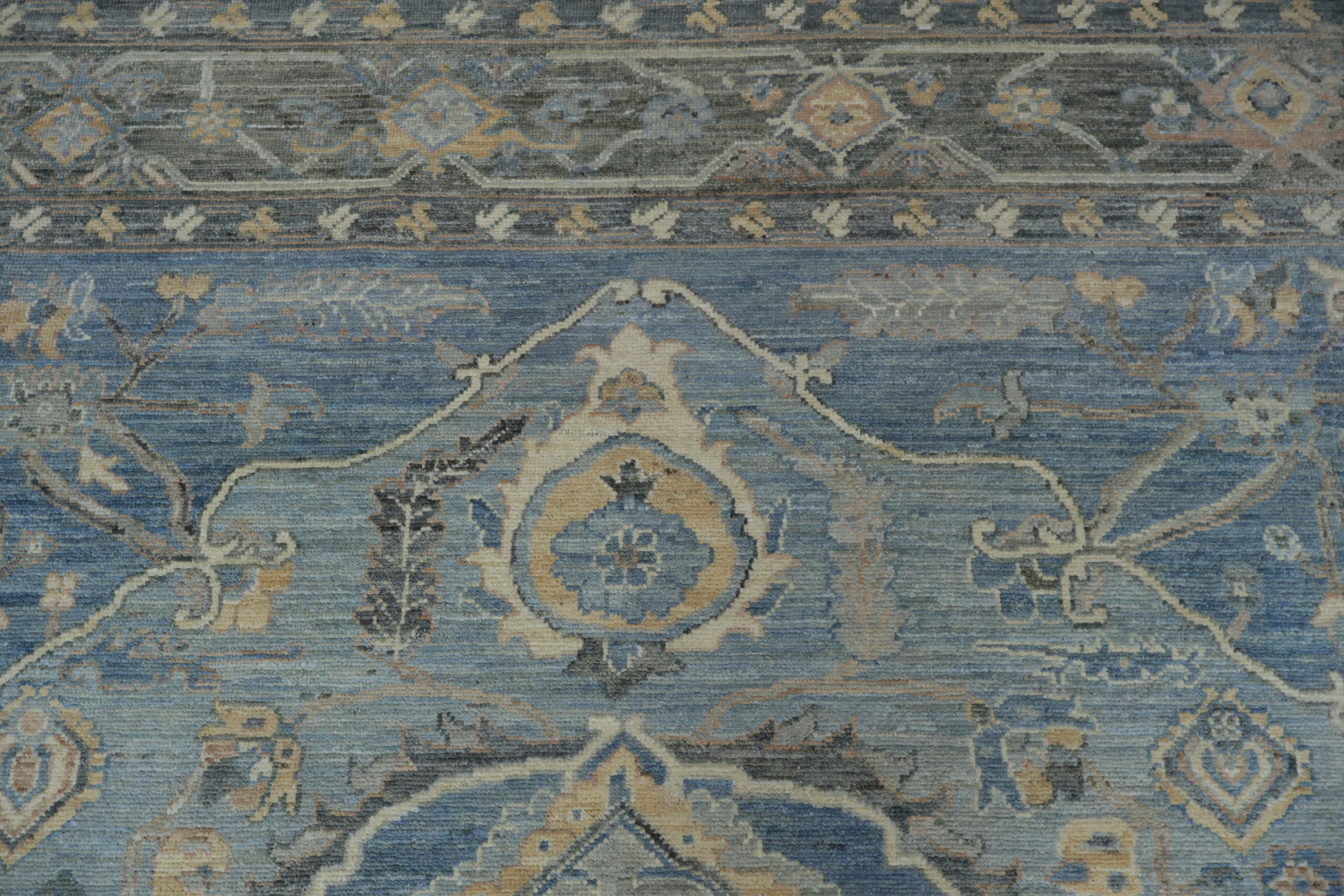 Vegetable Dye Oushak Turkish Area Rug 9x12