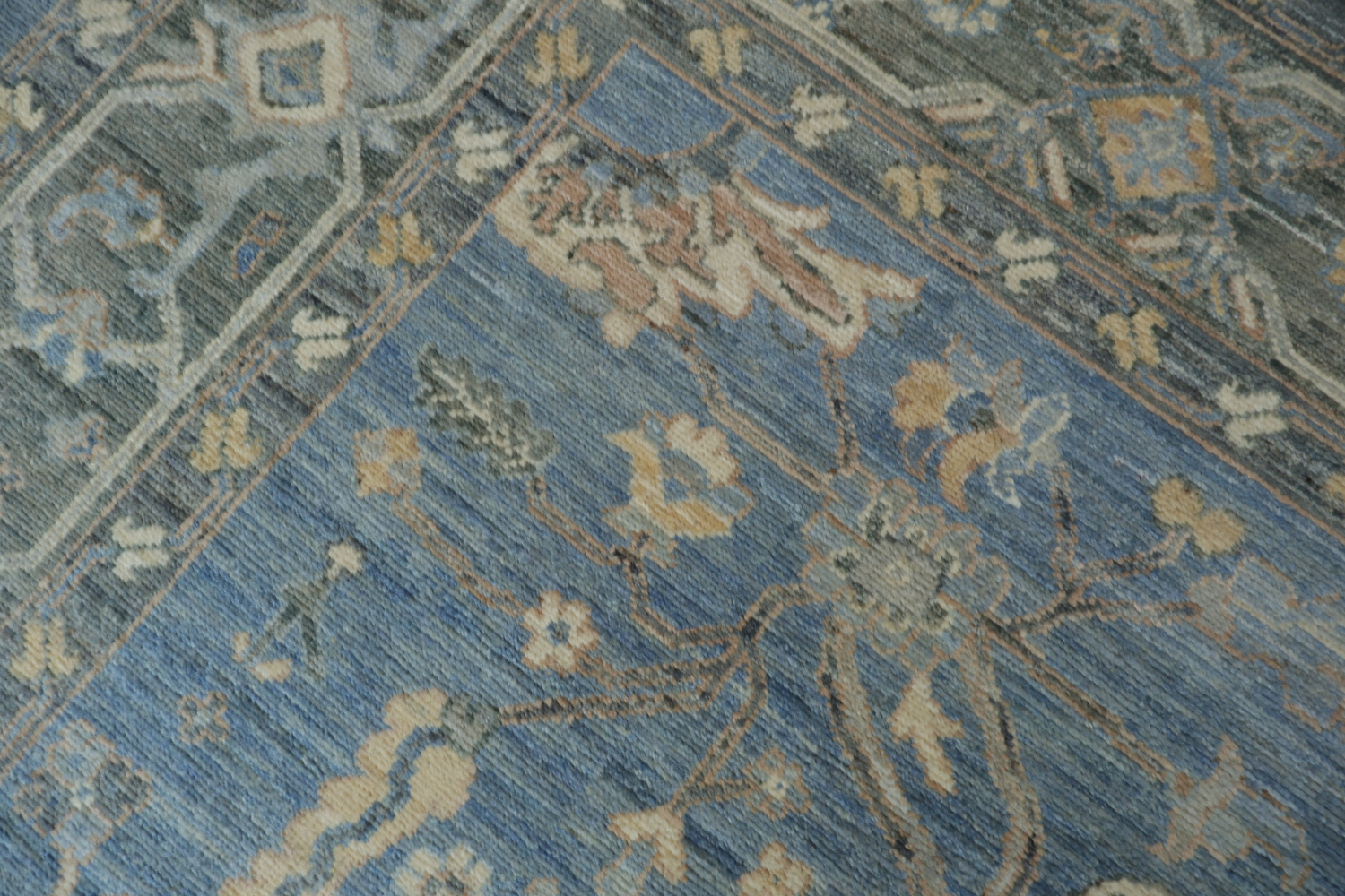 Vegetable Dye Oushak Turkish Area Rug 9x12
