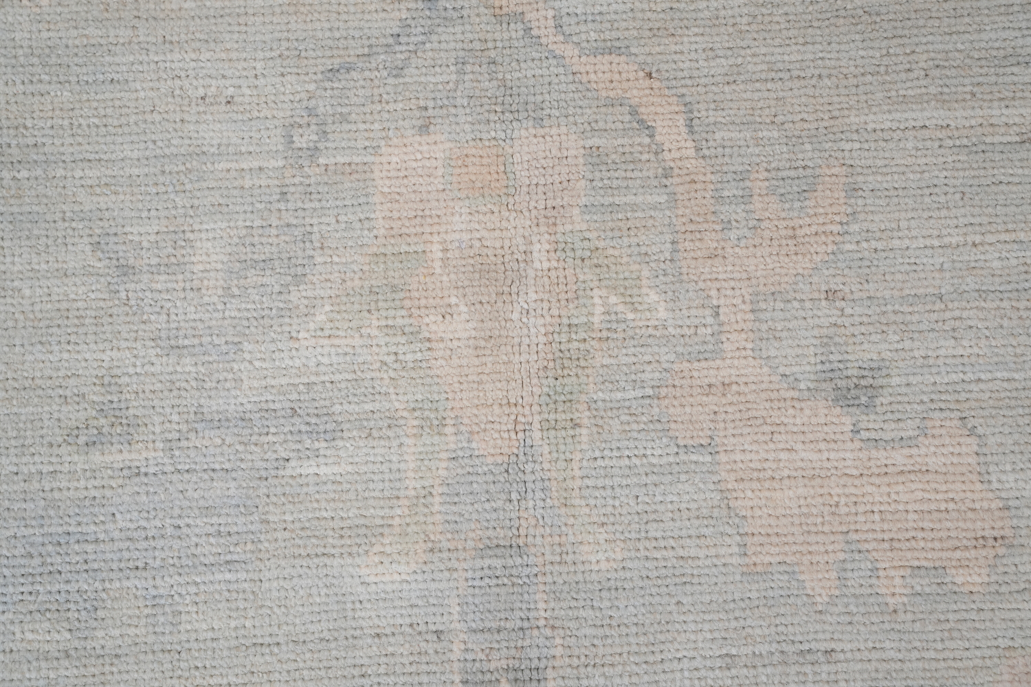 Muted Blue Vegetable Dye Oushak Turkish Area Rug 9x12