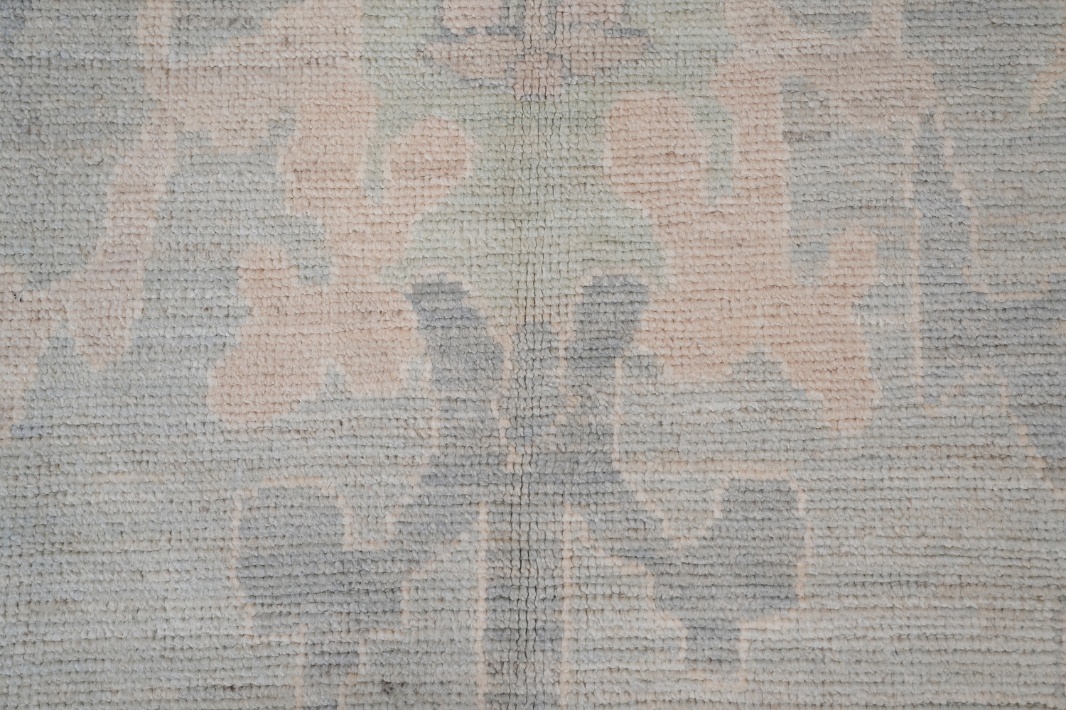 Muted Blue Vegetable Dye Oushak Turkish Area Rug 9x12