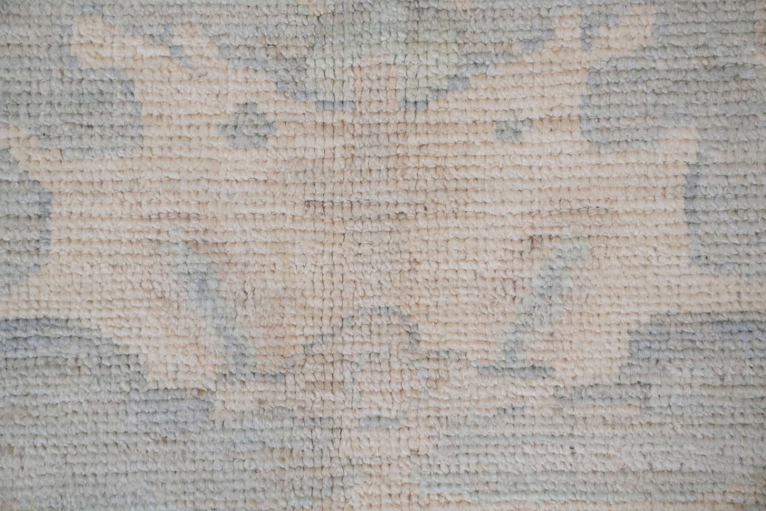 Muted Blue Vegetable Dye Oushak Turkish Area Rug 9x12