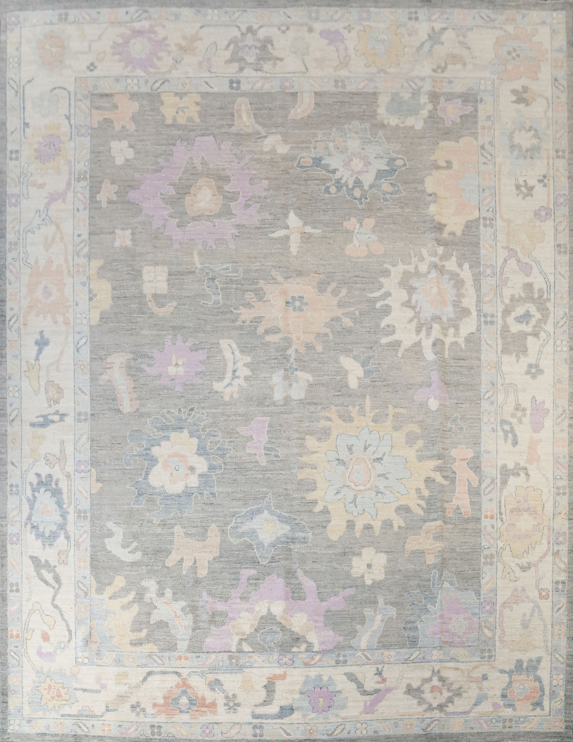 Vegetable Dye Oushak Turkish Area Rug 9x12