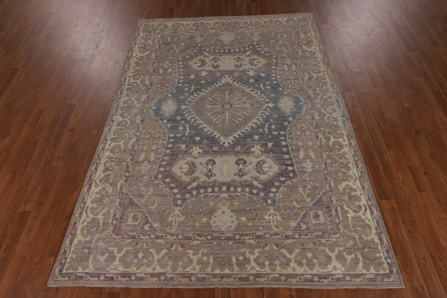 Vegetable Dye Oushak Turkish Area Rug 6x9