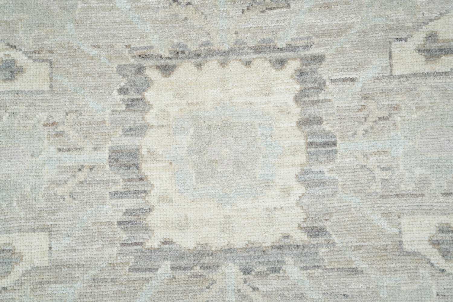 Vegetable Dye Muted Grey Oushak Turkish Area Rug 9x12