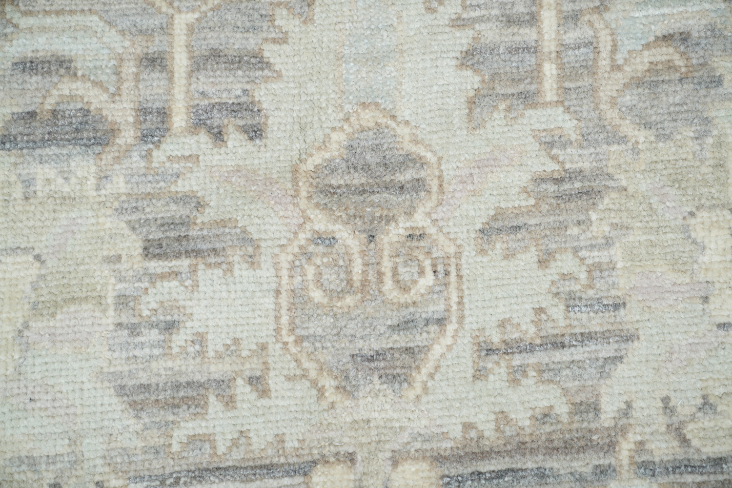 Vegetable Dye Muted Grey Oushak Turkish Area Rug 9x12