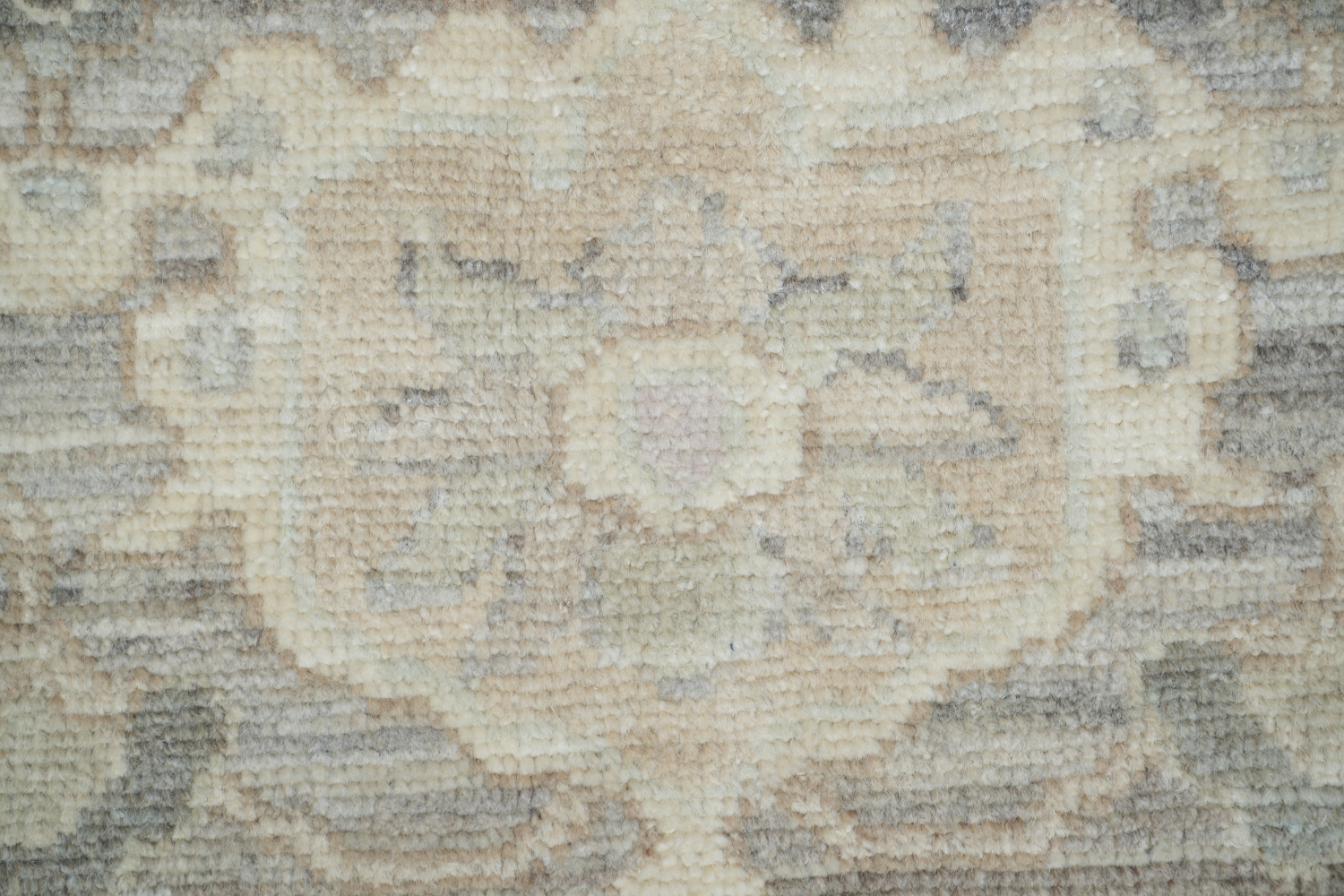 Vegetable Dye Muted Grey Oushak Turkish Area Rug 9x12