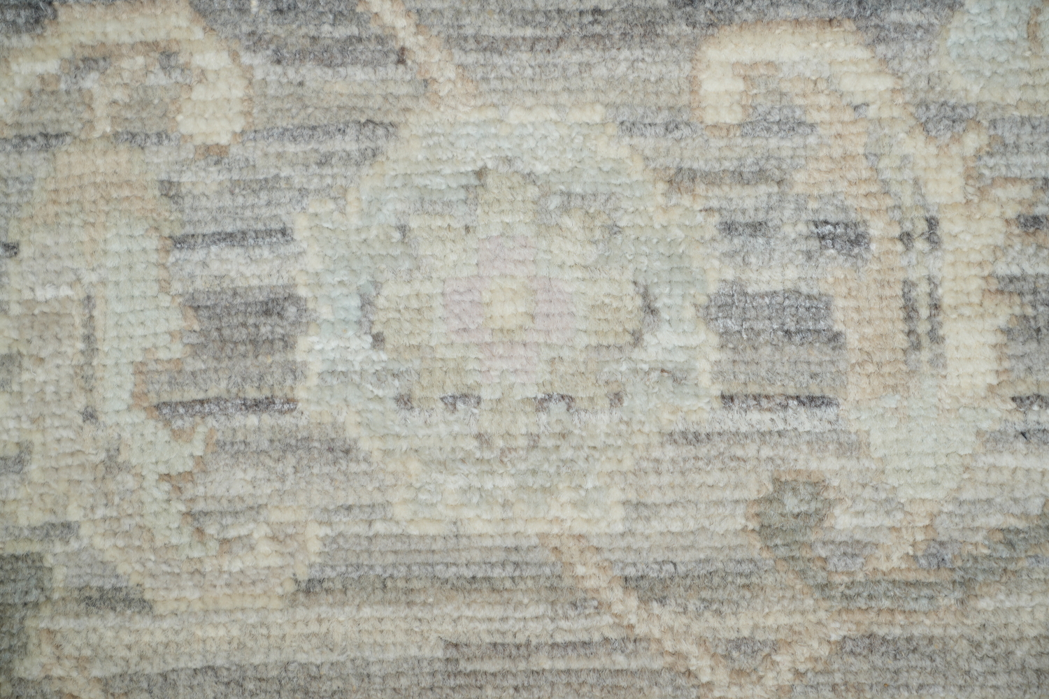 Vegetable Dye Muted Grey Oushak Turkish Area Rug 9x12
