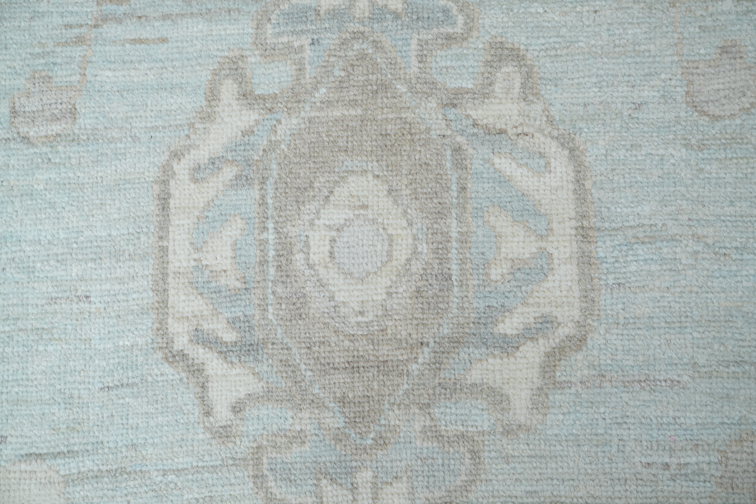 Vegetable Pale Blue Dye Oushak Turkish Area Rug 9x12
