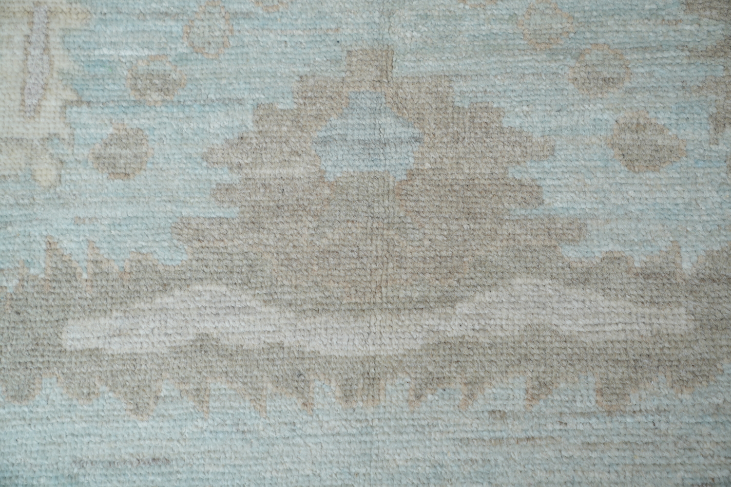 Vegetable Pale Blue Dye Oushak Turkish Area Rug 9x12