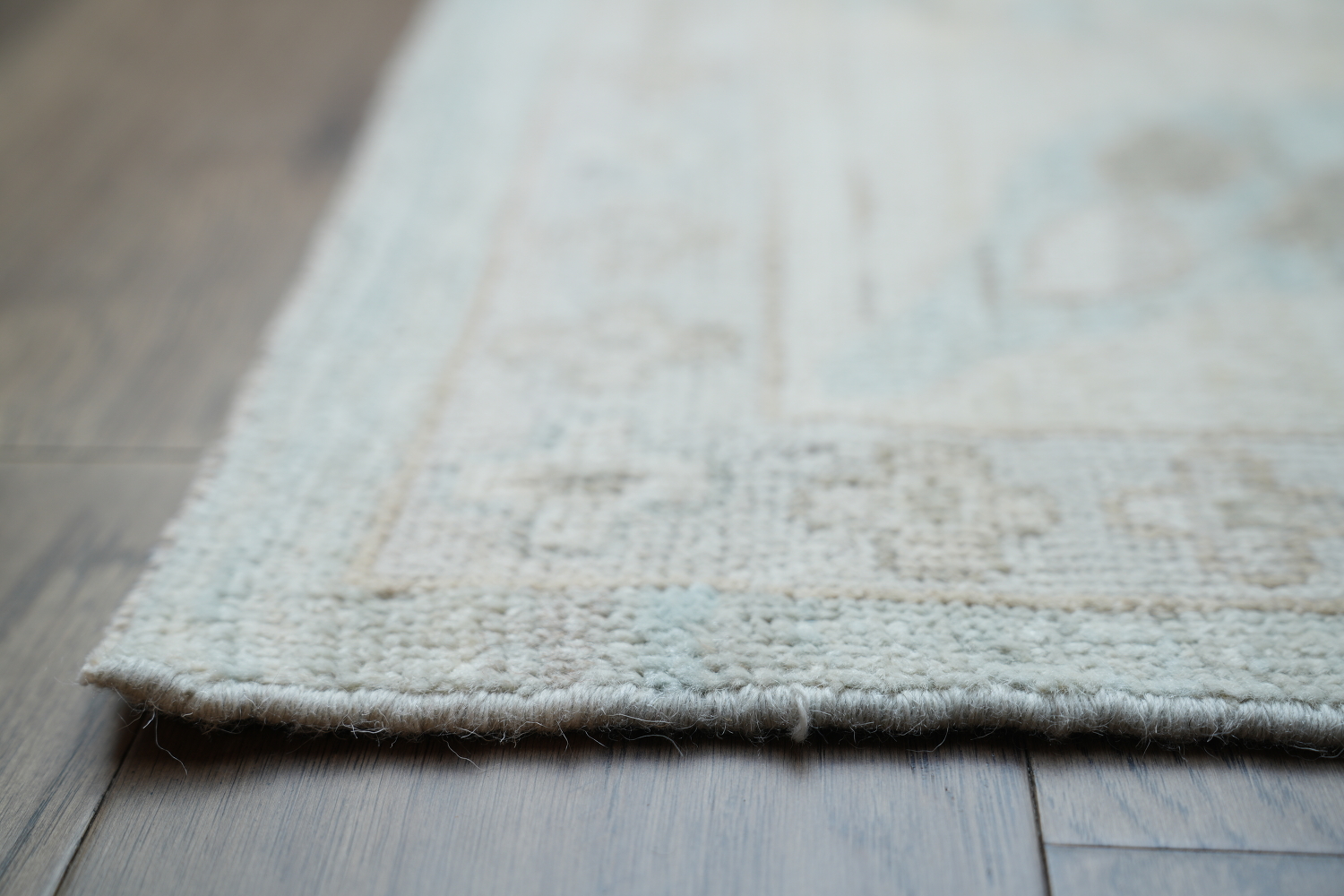 Vegetable Pale Blue Dye Oushak Turkish Area Rug 9x12