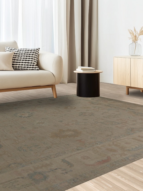 Vegetable Dye Oushak Turkish Area Rug 8x10