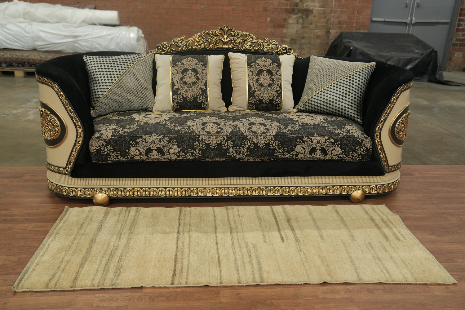 Graceful Neutral Tones Gabbeh Persian Runner for a Minimalist Room Decor 3x7 ft
