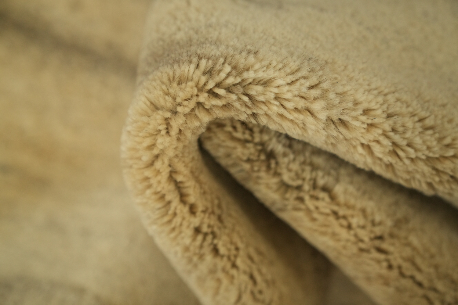 Graceful Neutral Tones Gabbeh Persian Runner for a Minimalist Room Decor 3x7 ft