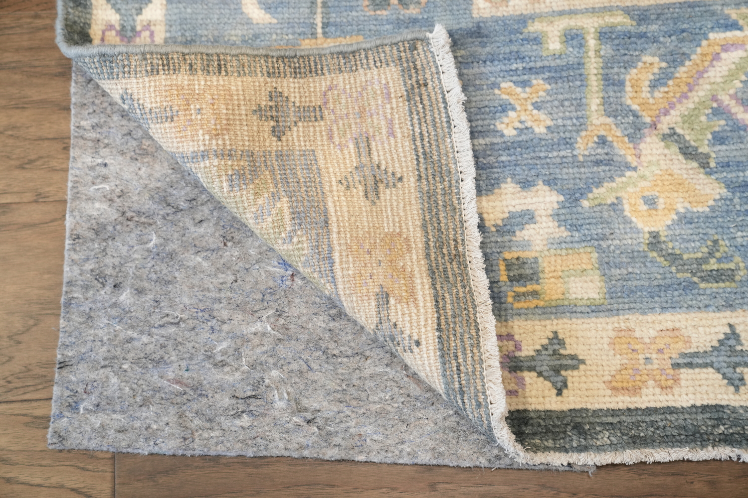 Vegetable Dye Dark Grey and  Lilac Oushak Turkish Area Rug 9x12