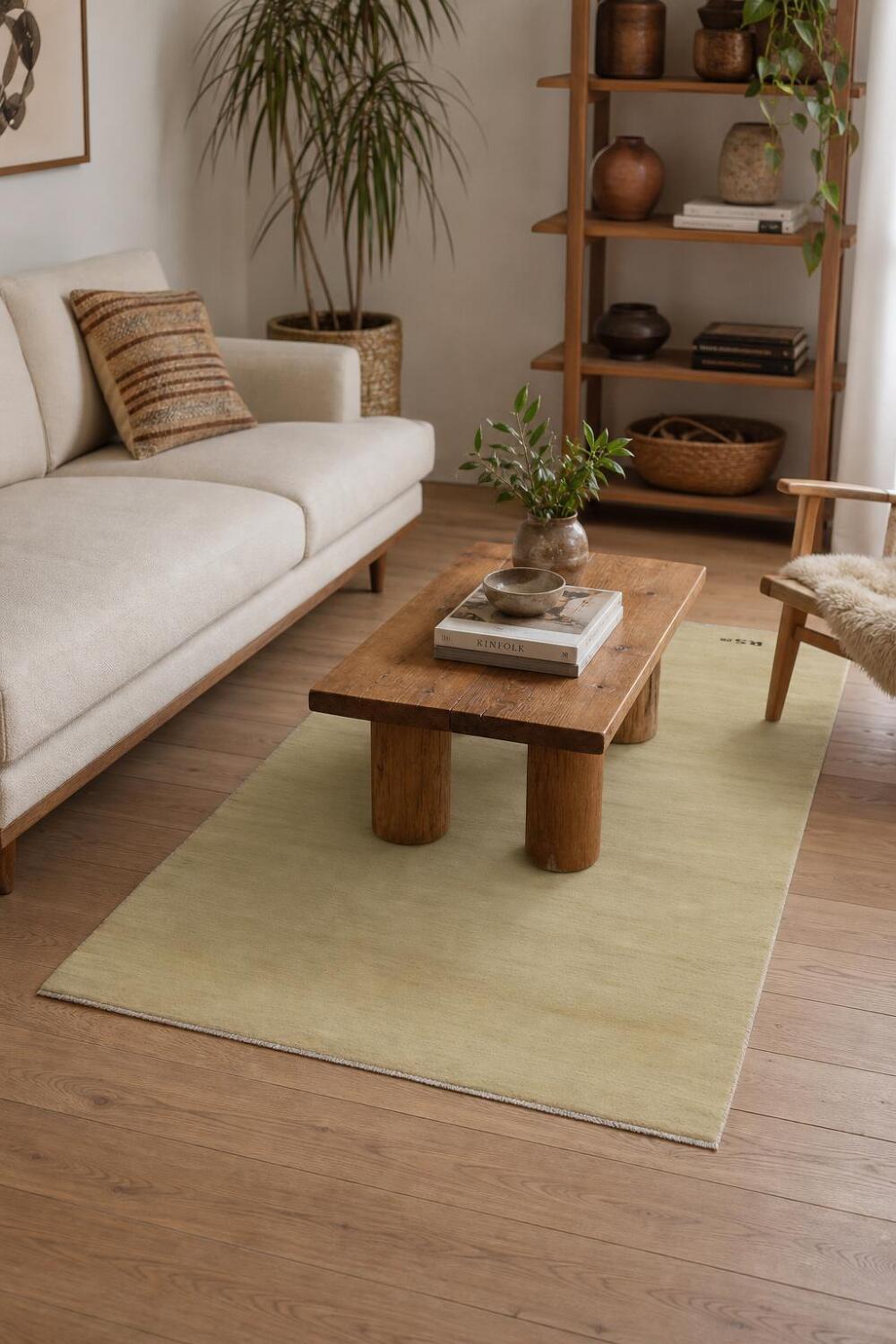 Natural Tones Pure Wool Rug for a Cozy and Inviting Space 5x8 ft