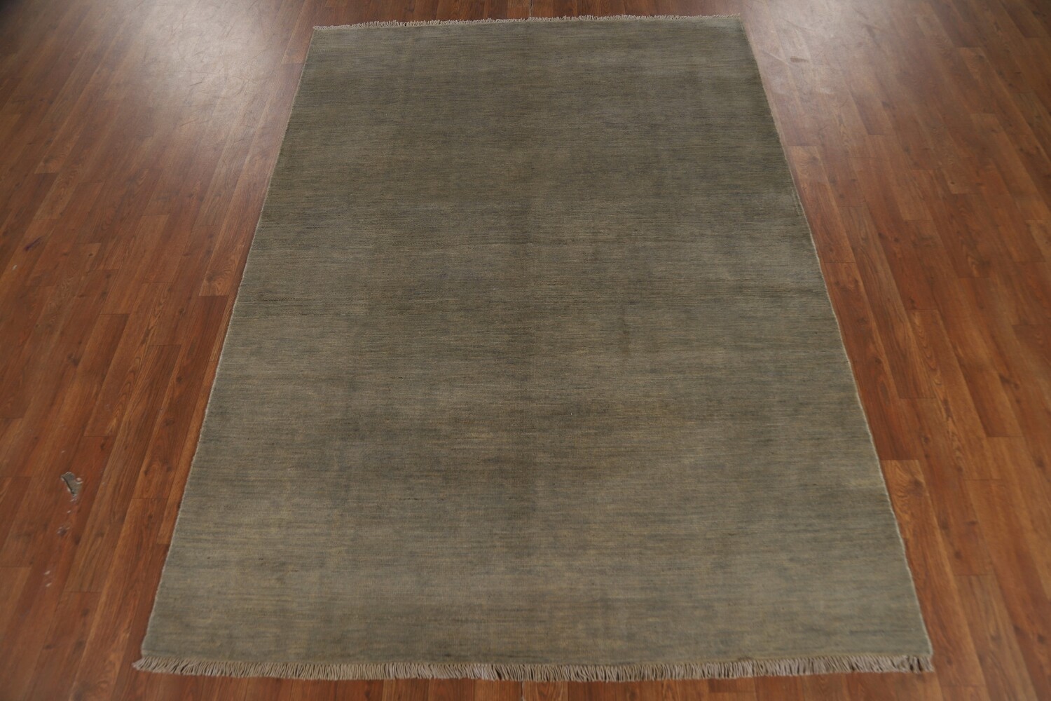 Beige & Gray Modern Wool Gabbeh Oriental Rug 5x7