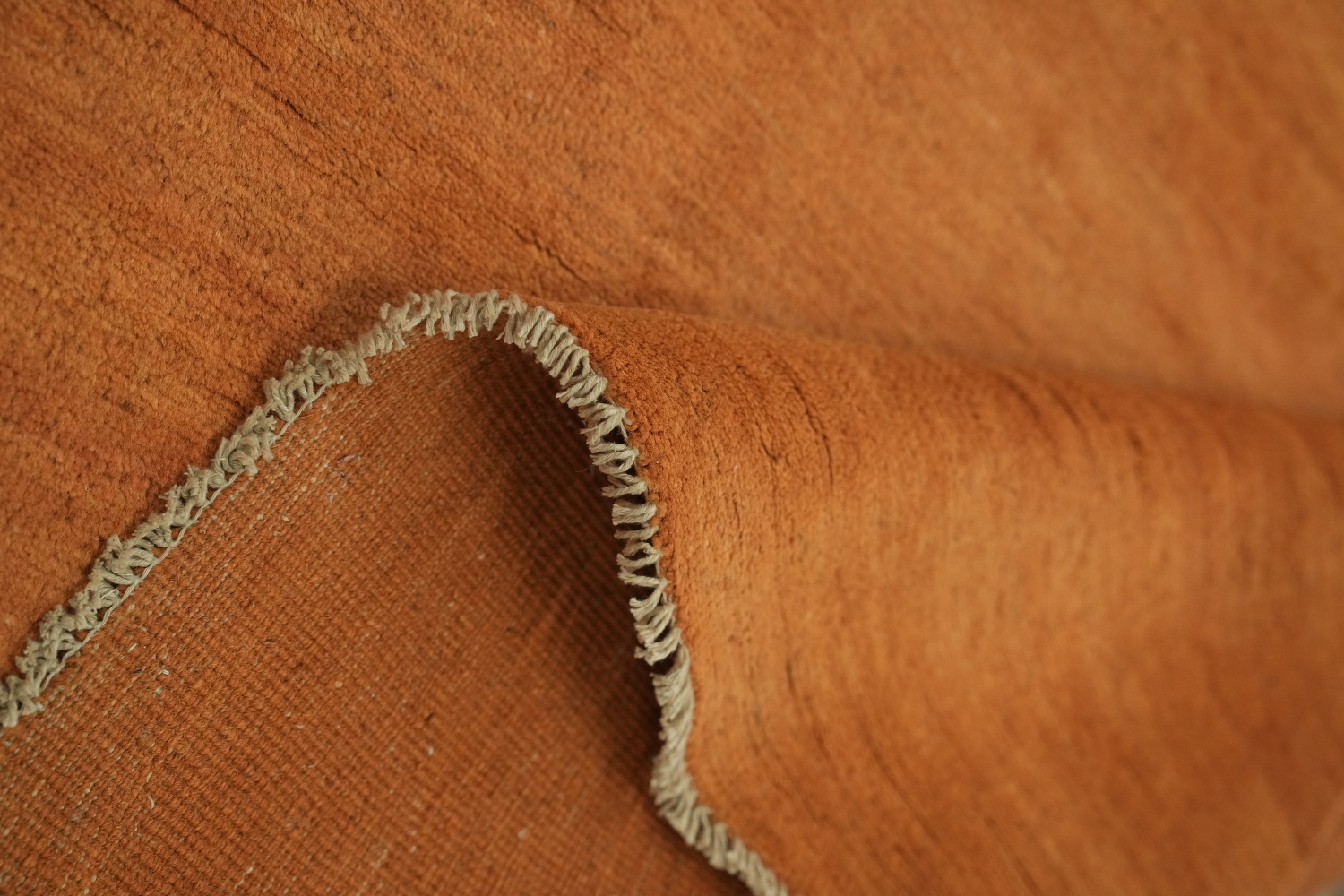 Orange Wool Gabbeh Modern Area Rug 6x10
