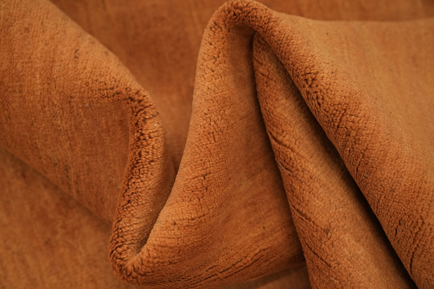 Orange Wool Gabbeh Modern Area Rug 6x10