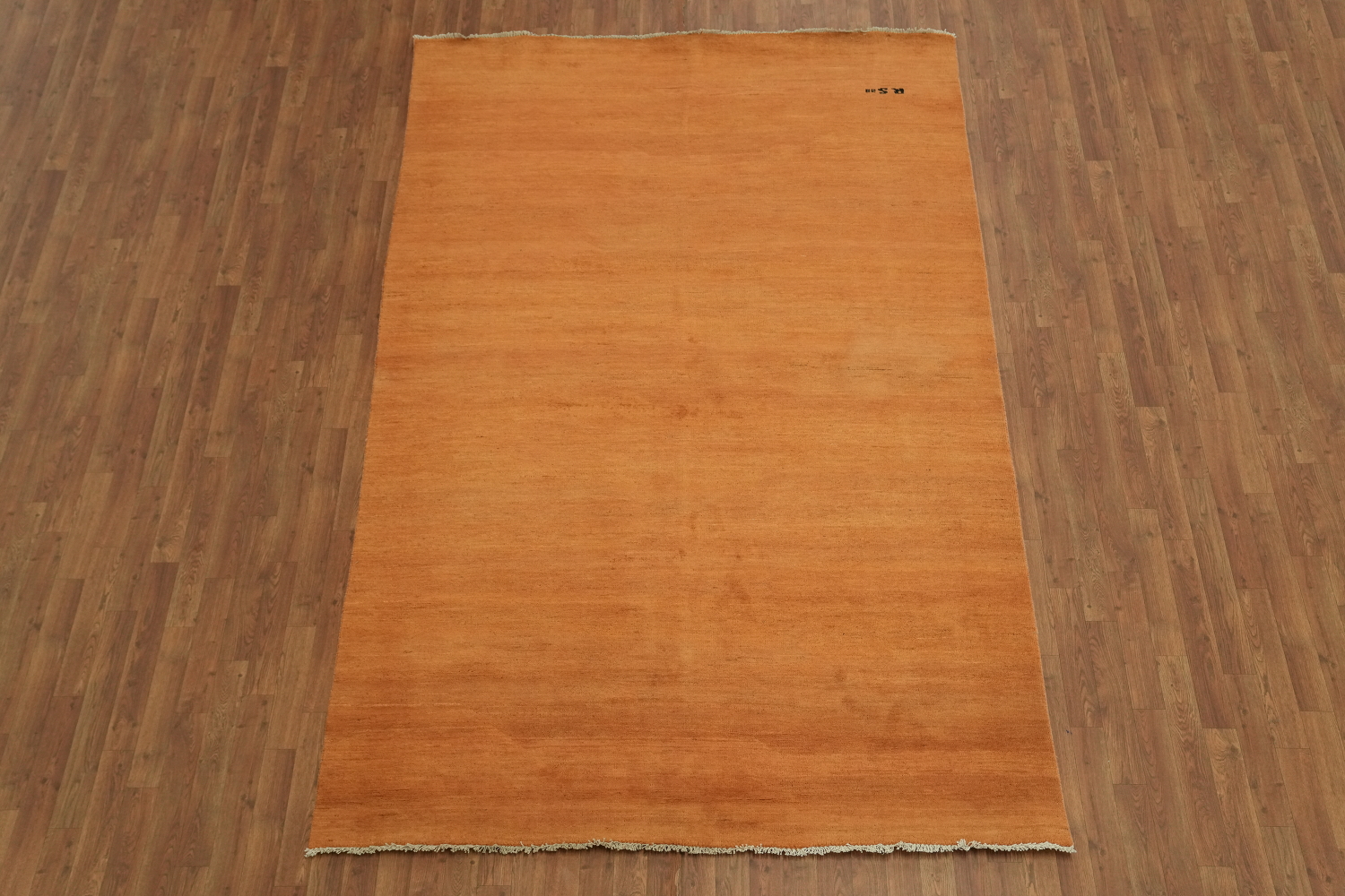 Orange Wool Gabbeh Modern Area Rug 6x10