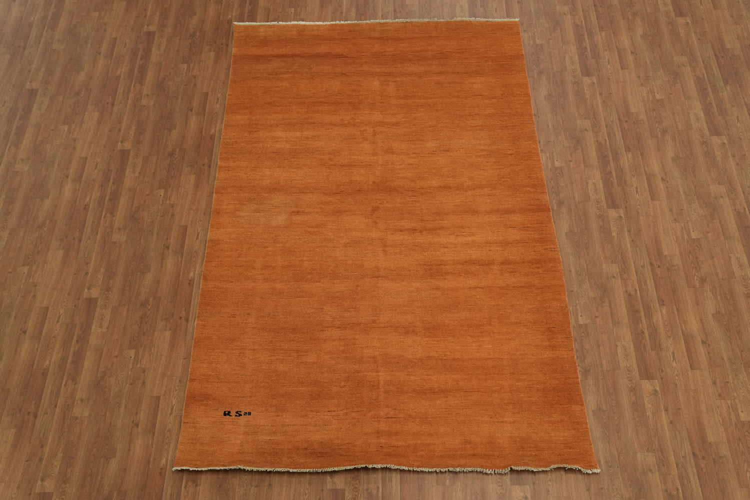 Orange Wool Gabbeh Modern Area Rug 6x10