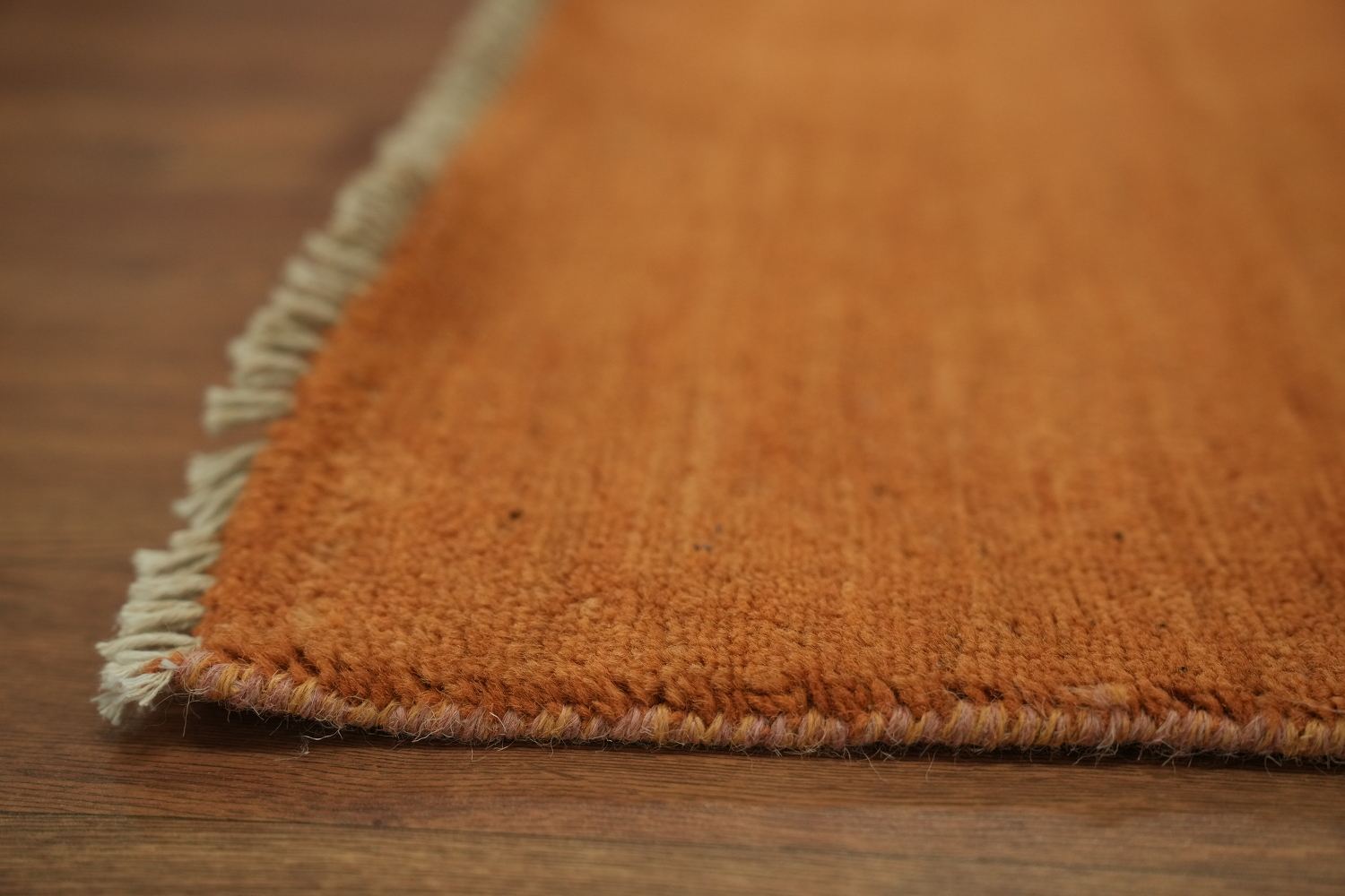 Orange Wool Gabbeh Modern Area Rug 6x10