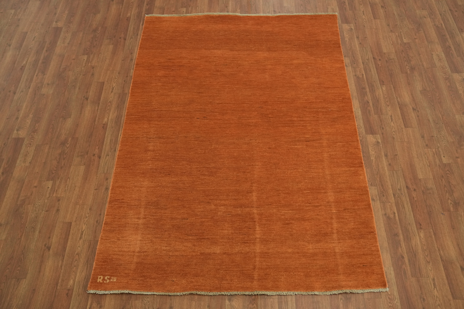 Orange Modern Wool Gabbeh Oriental Rug 5x7