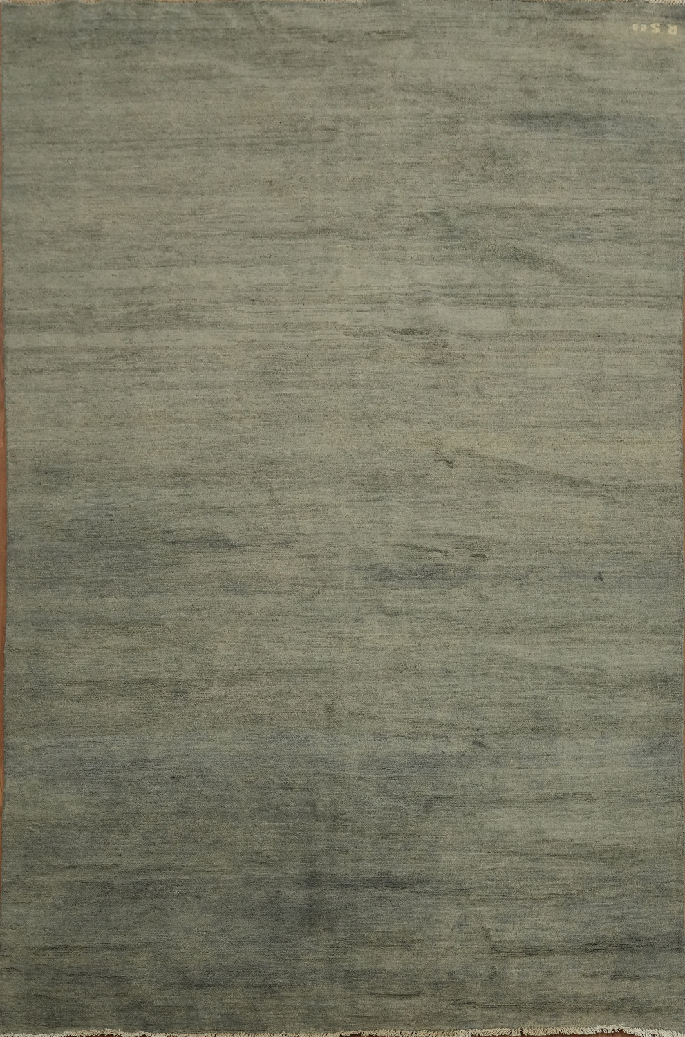Gray & Beige Wool Gabbeh Modern Area Rug 6x10