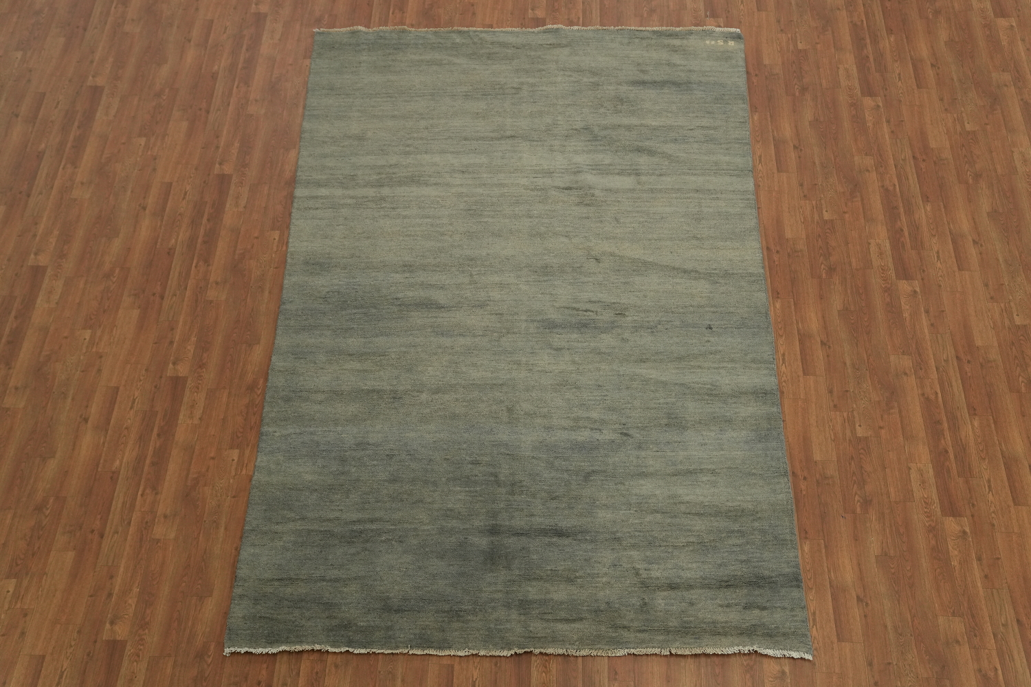 Gray & Beige Wool Gabbeh Modern Area Rug 6x10