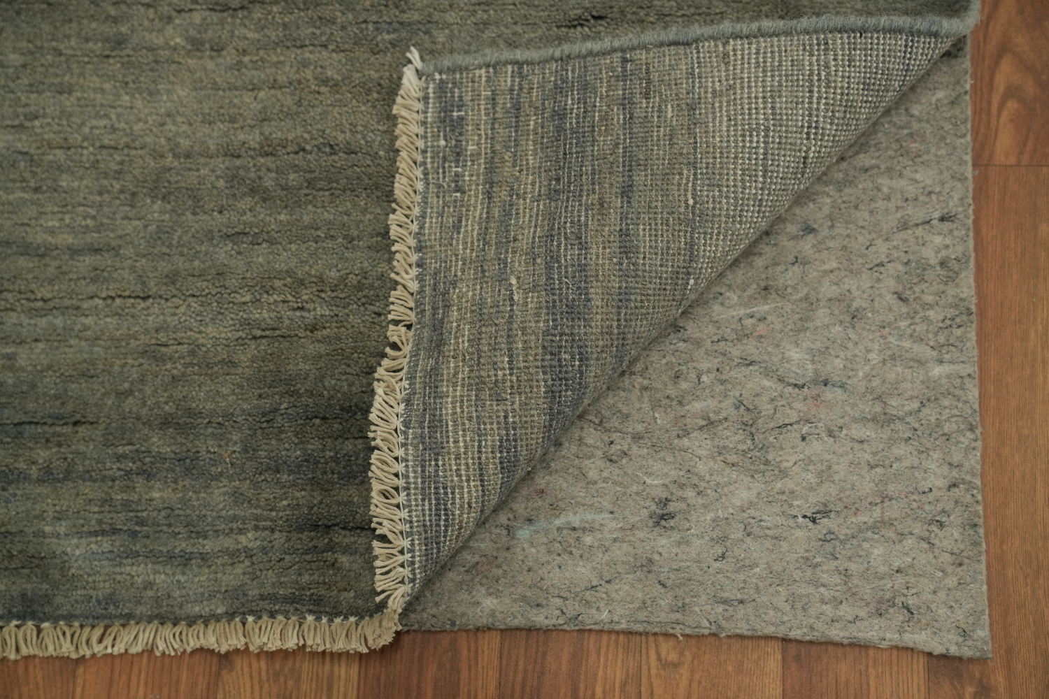 Gray & Beige Wool Gabbeh Modern Area Rug 6x10