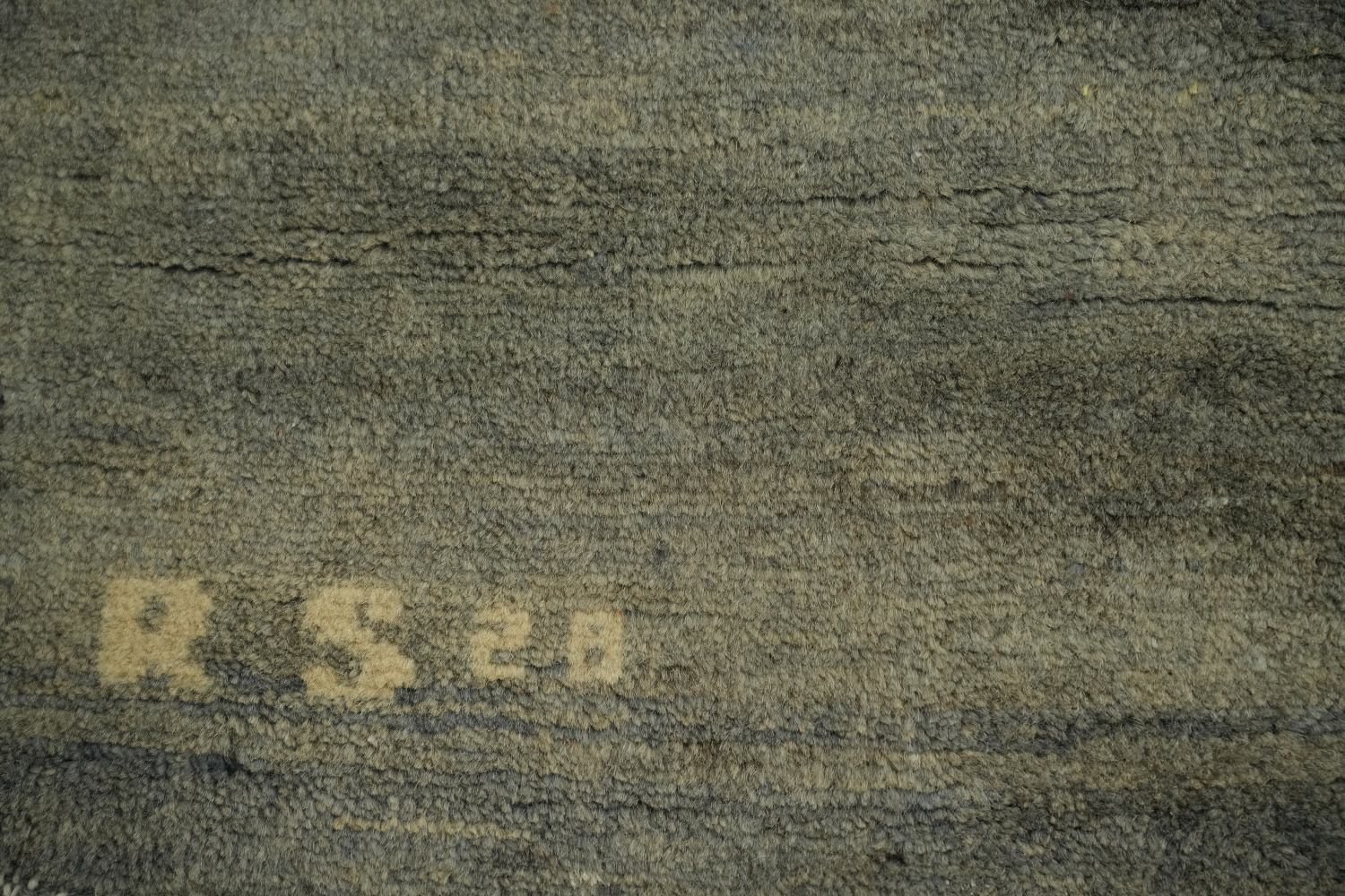 Gray & Beige Wool Gabbeh Modern Area Rug 6x10