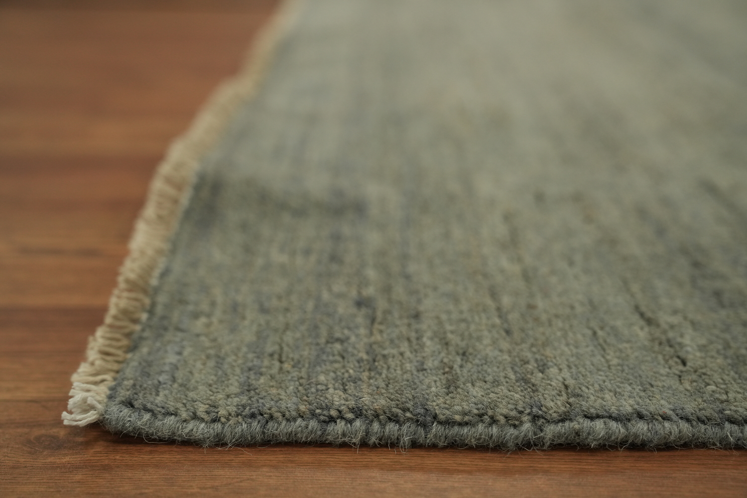 Gray & Beige Wool Gabbeh Modern Area Rug 6x10