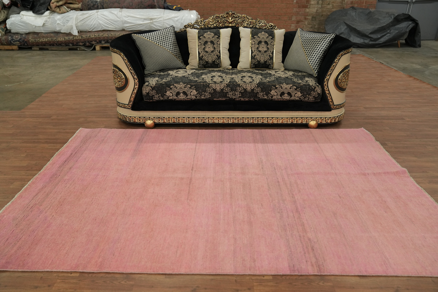 Pink Modern Gabbeh Oriental Area Rug 6x10