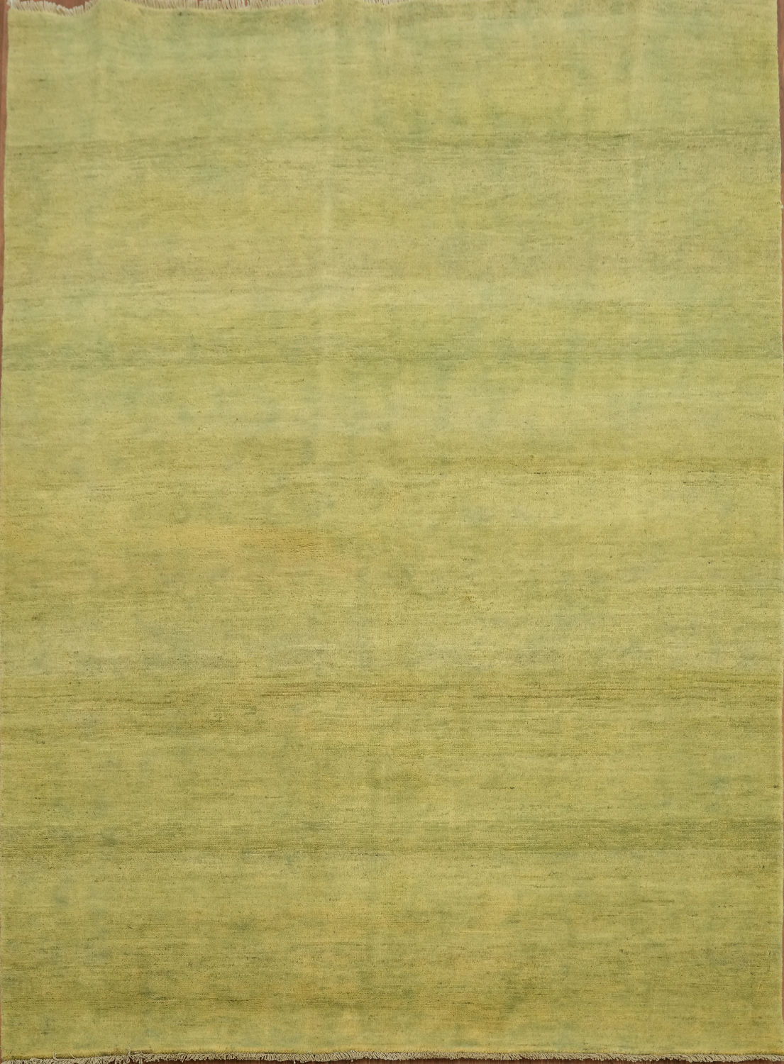 Green & Yellow Wool Gabbeh Modern Oriental Rug 5x7