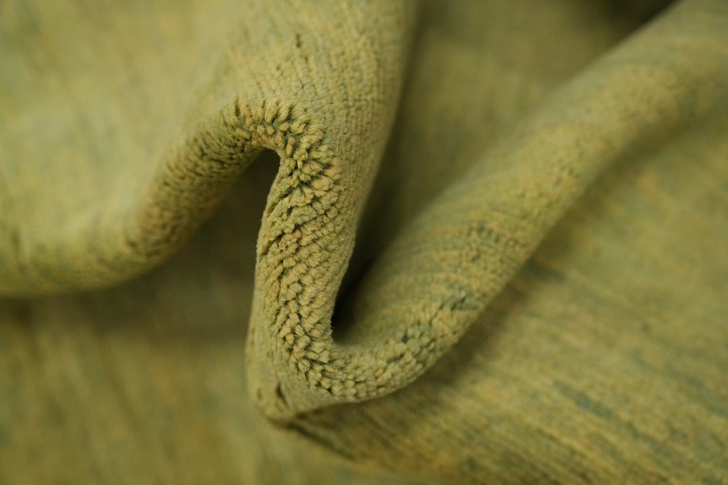 Green & Yellow Wool Gabbeh Modern Oriental Rug 5x7