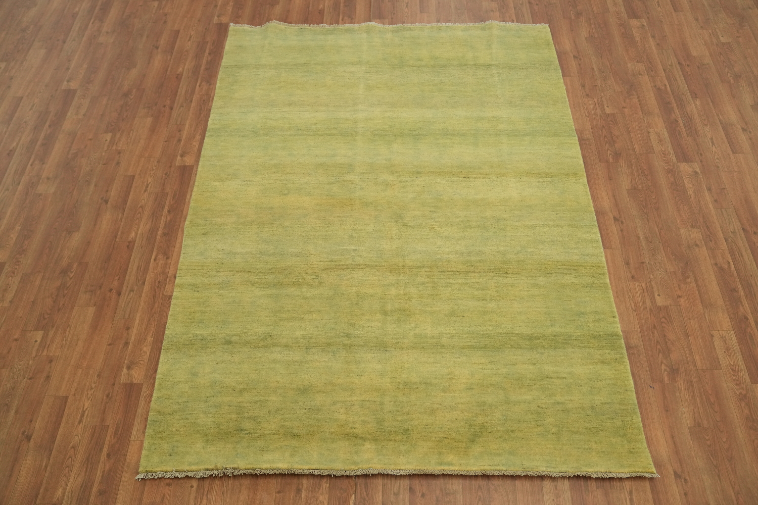 Green & Yellow Wool Gabbeh Modern Oriental Rug 5x7