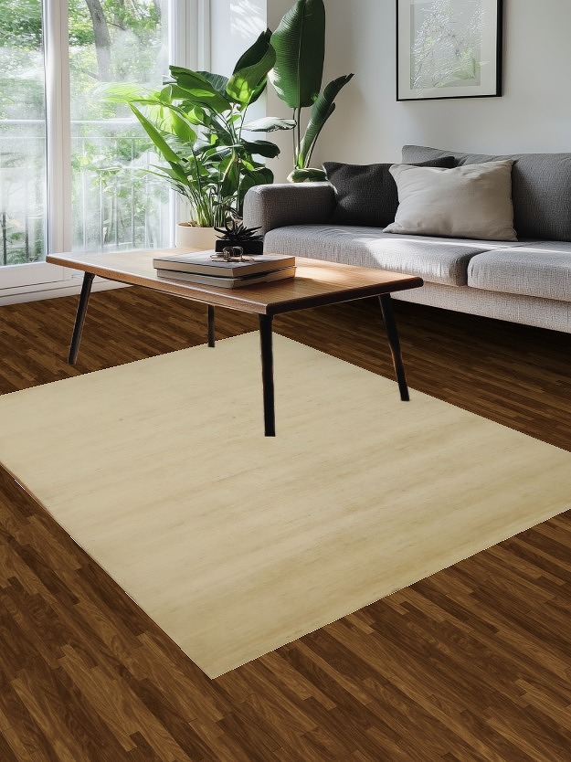 Handmade Wool Solid Gabbeh Modern Rug 5x7