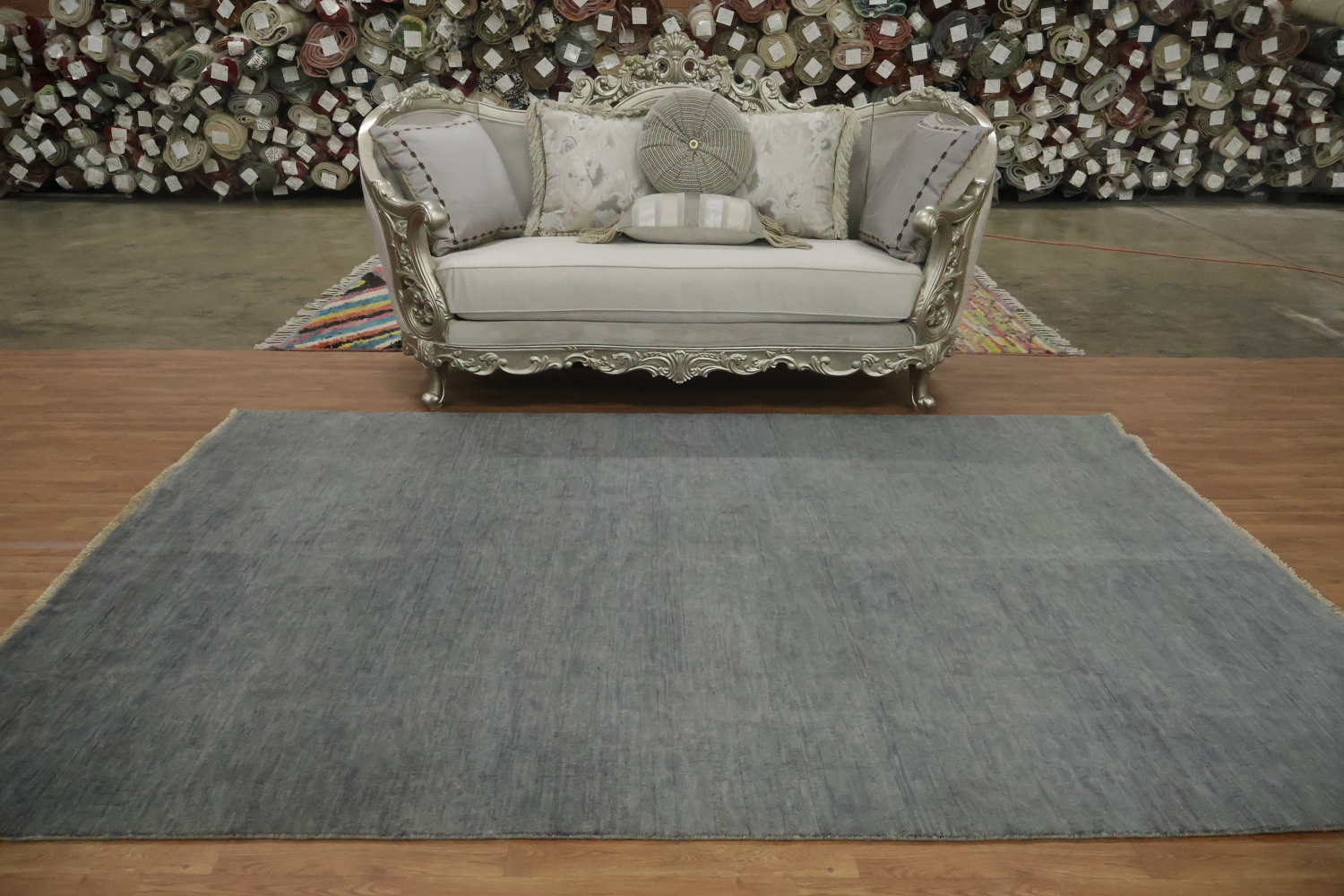 Gray Wool Modern Gabbeh Oriental Area Rug 7x10