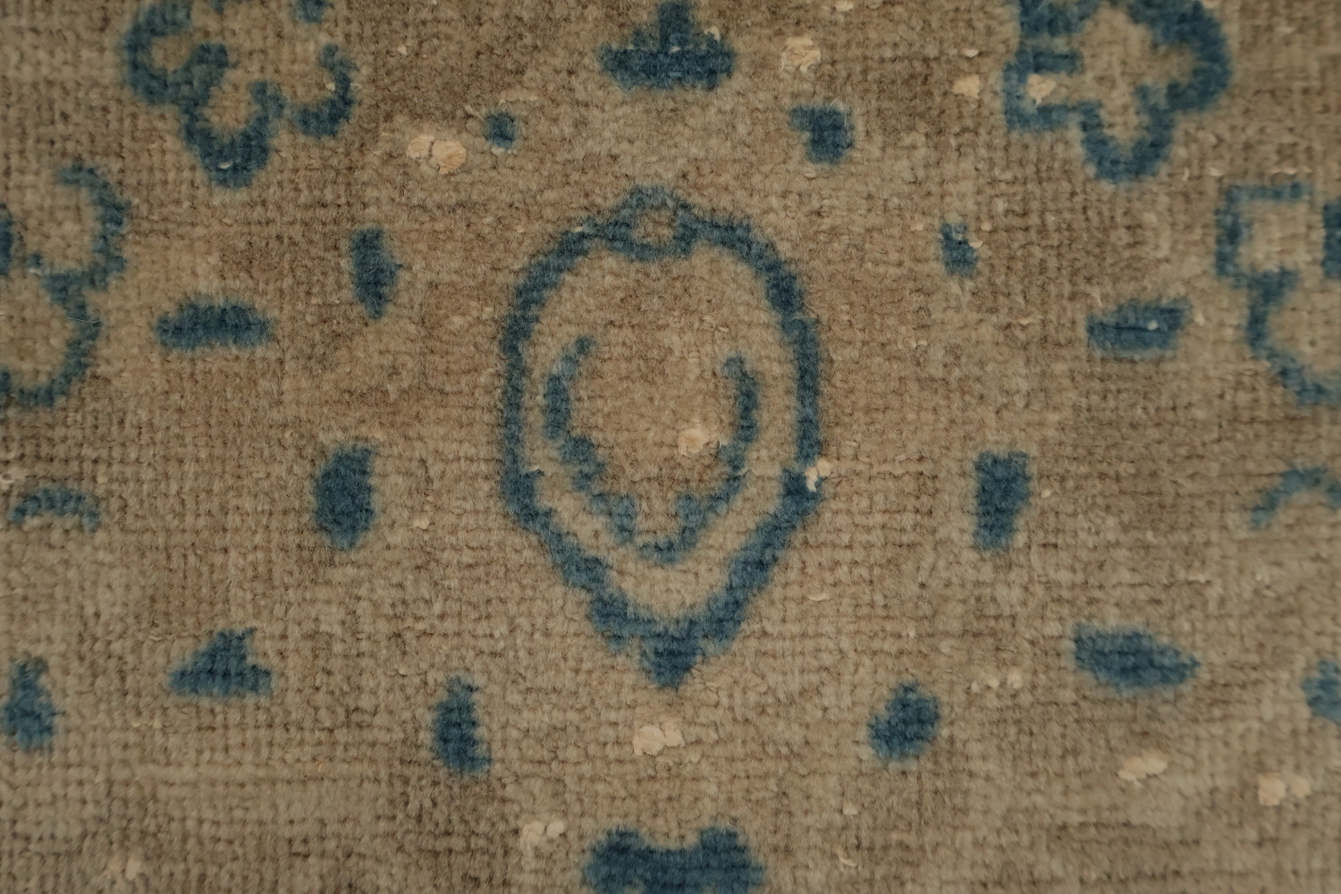 Classic Kashan Persian Area Rug 7x11 in Subtle Blues and Warm Earthy Tones