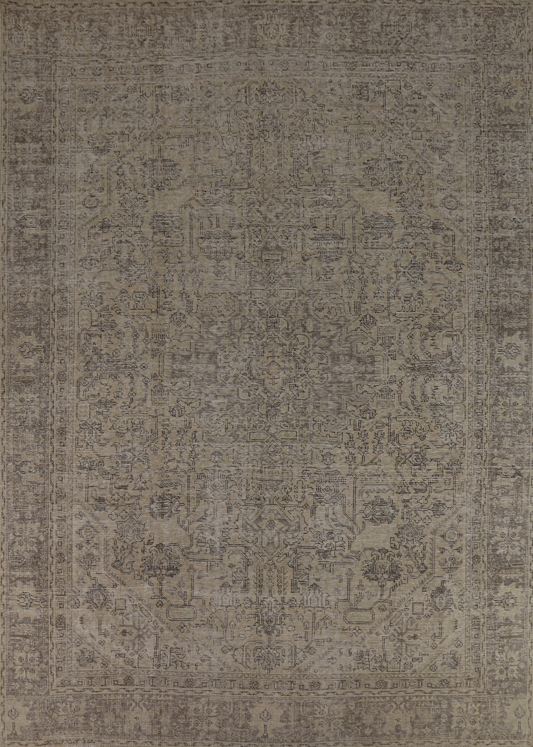 Geometric Wool Tabriz Persian Area Rug 9x12