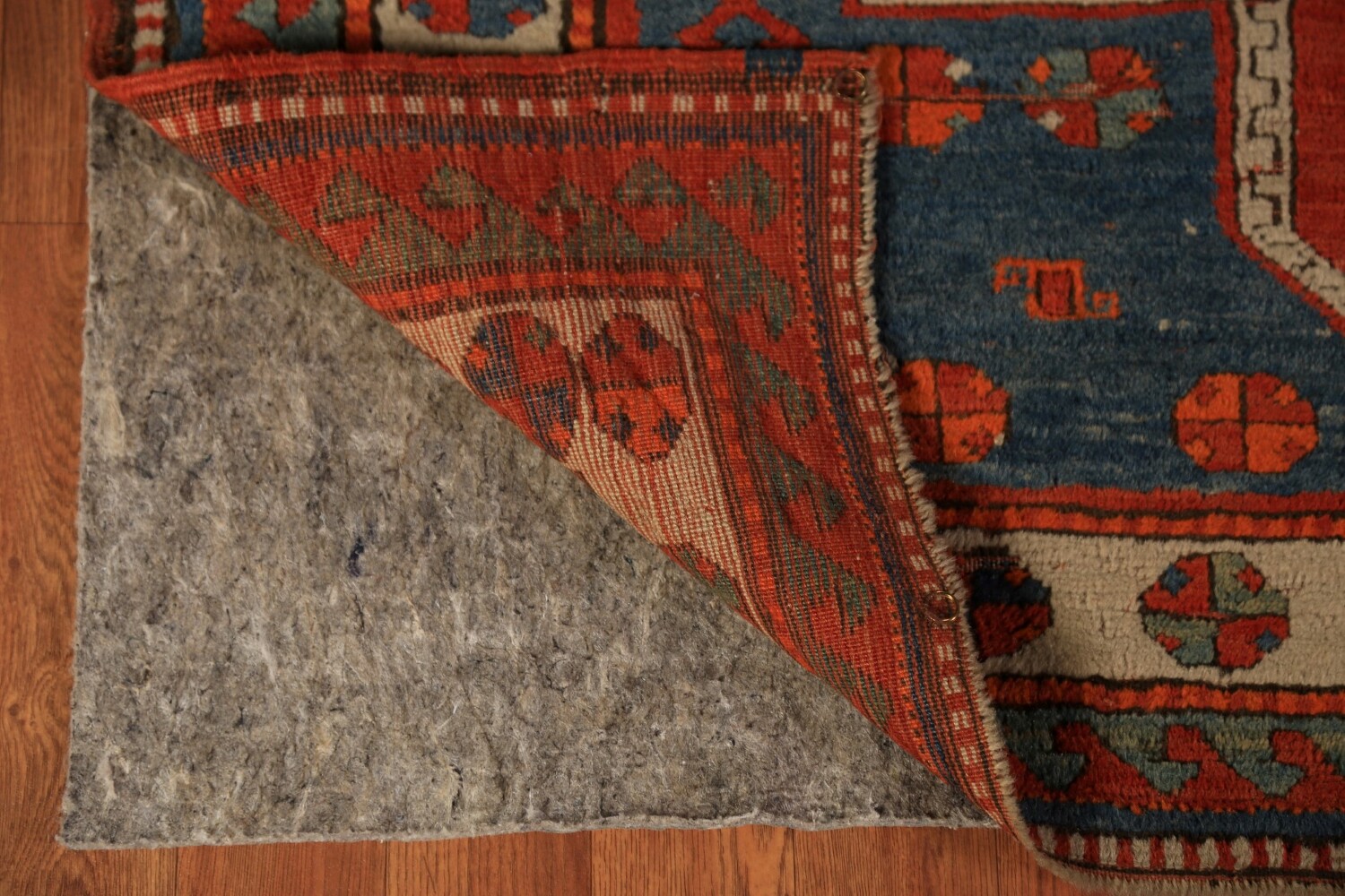 Pre-1900 Antique Red Geometric Kazak Oriental Rug 4x5