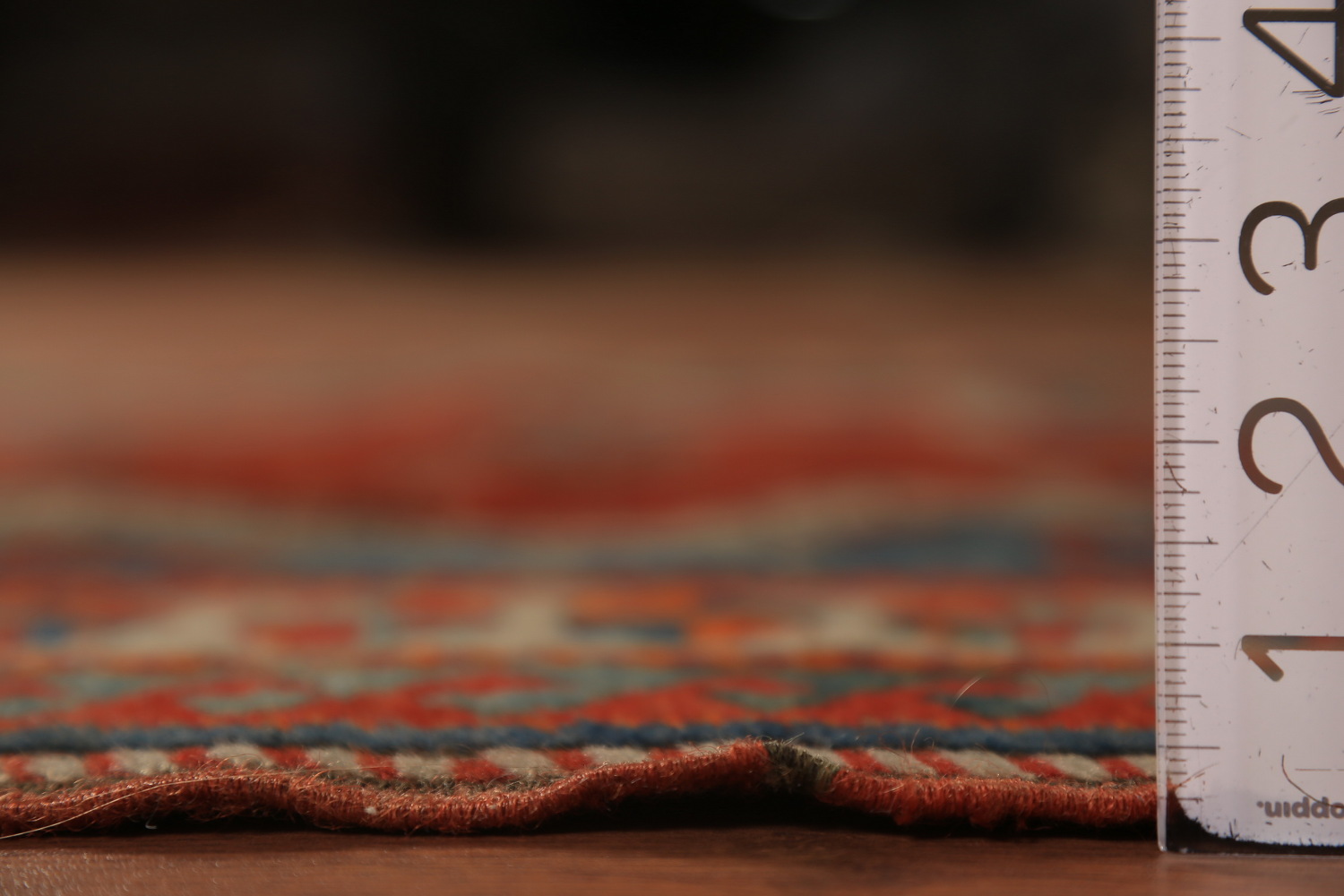 Pre-1900 Antique Red Geometric Kazak Oriental Rug 4x5