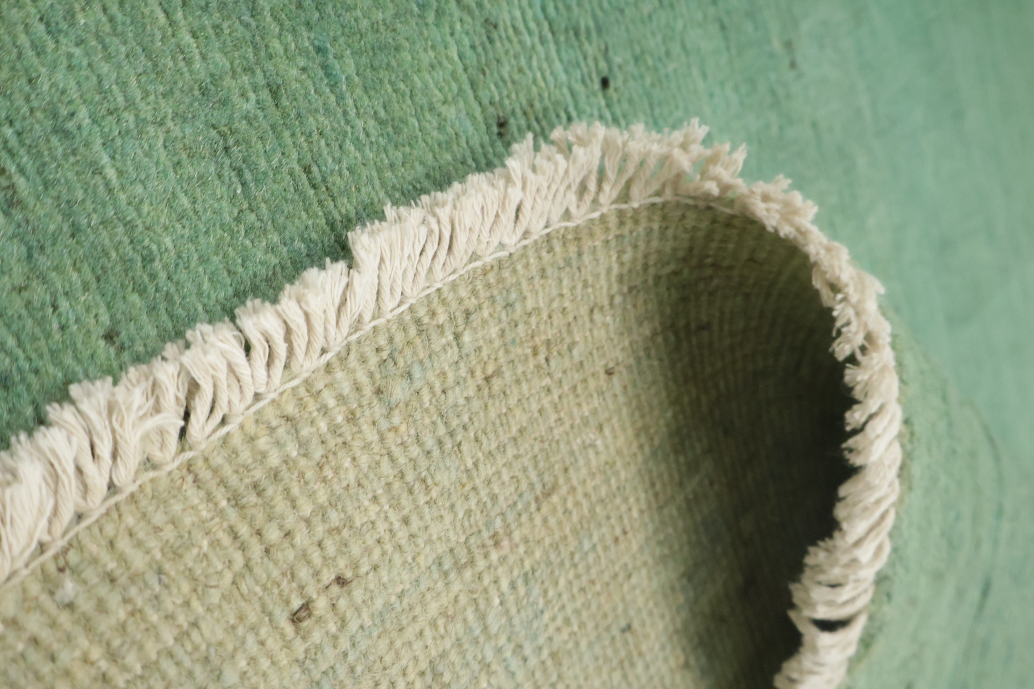 Green Handmade Gabbeh Wool Modern Rug 5x7