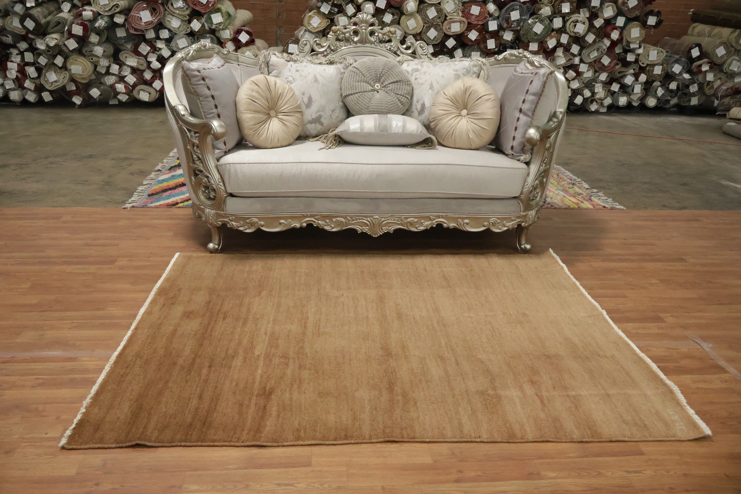 Brown Gabbeh Wool Modern Rug 5x7